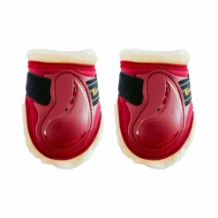 Sale TdeT - Protège boulet Design doublé en mouton synthétique bordeaux