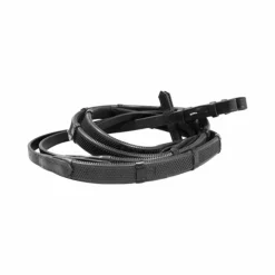 Hot TdeT - Rênes caoutchouc arrétoirs petits picots noir