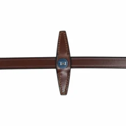 Online TdeT - Rênes en caoutchouc micro-picots avec arrêtoirs intégrés tabac Marron