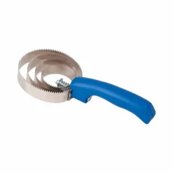 TdeT - Étrille métallique ronde bleu Sale