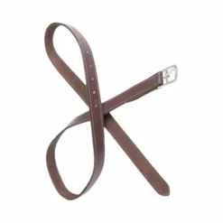 Clearance TdeT - Étrivière cuir et nylon havane foncé