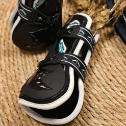 Veredus - Guêtres ouvertes Carbon Gel Vento Color Edition Noir/ Ivoire x2 Discount