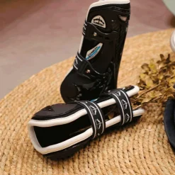 Veredus - Guêtres ouvertes Carbon Gel Vento Color Edition Noir/ Ivoire x2 Discount