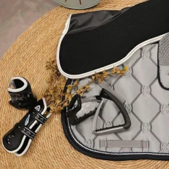 Veredus - Guêtres ouvertes Carbon Gel Vento Color Edition Noir/ Ivoire x2 Discount