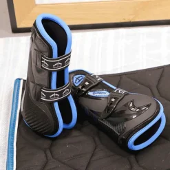Veredus - Guêtres ouvertes Carbon Gel Vento Color Edition Noir/ Bleu x2 Hot